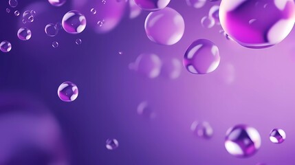 bubbles on Violet background. Abstract space gray background. generative ai