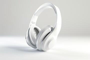 Close-up headphones on a white background