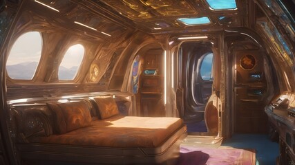 Alien Cabin Ship Background Very Cool