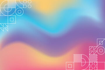 Vector graphic of gradient wallpaper, blurred colorful background, editable and resizable EPS 10