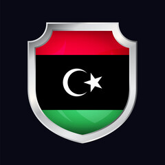 Libya Silver Shield Flag Icon