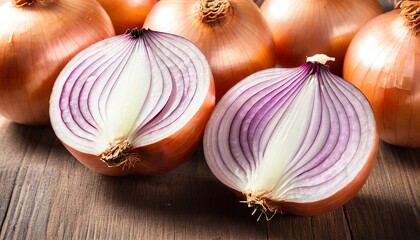 White Background Highlighting a Sliced Onion: Fresh and Crisp