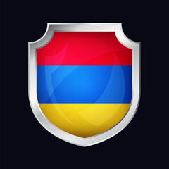 Armenia Silver Shield Flag Icon