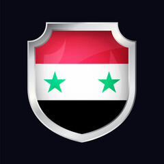 Syria Silver Shield Flag Icon