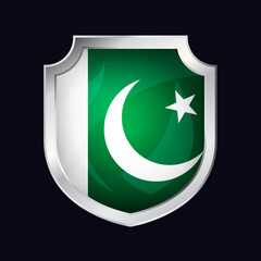 Pakistan Silver Shield Flag Icon