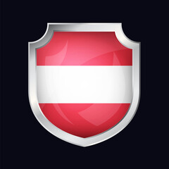 Austria Silver Shield Flag Icon