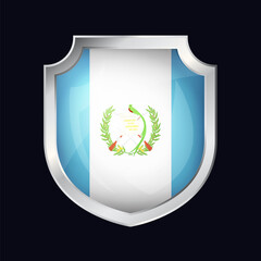 Guatemala Silver Shield Flag Icon