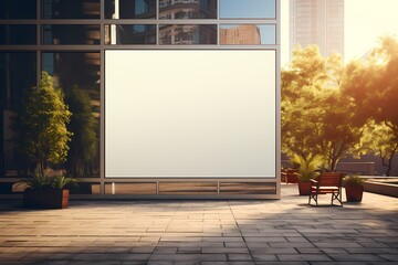 blank large billboard mockup for banner and brand advertising