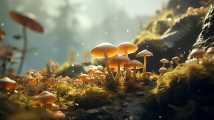 A world where fungi are the dominant plants in the landscape