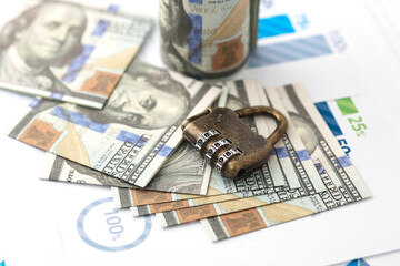 Dollar bills and codes are locked to the file