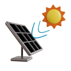 Solar Panel and Sun: Renewable Energy
