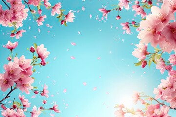 spring Poster design, realistic, HD, copy space - generative ai