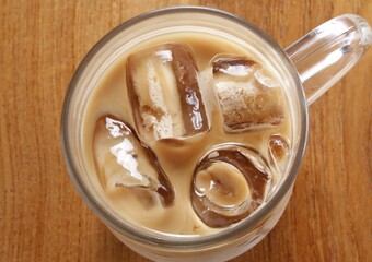close up iced coffee