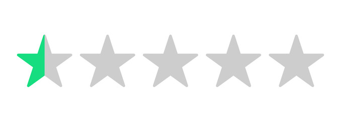 Obraz premium シンプルな緑色の星0.5マーク