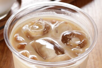 close up iced coffee