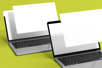device mockup laptop with blank scene