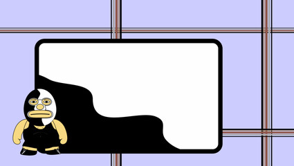 mexican western cartoon copy space banner background in vector format