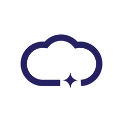 star cloud logo design simple.