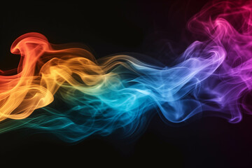 Obraz premium Picture of smoke being ejected and mixed with various lights to create rainbow-colored smoke.