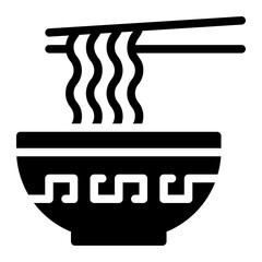 noodle glyph icon