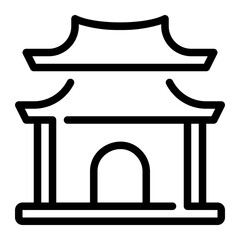 pagoda line icon