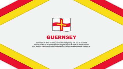 Guernsey Flag Abstract Background Design Template. Guernsey Independence Day Banner Cartoon Vector Illustration. Guernsey Template