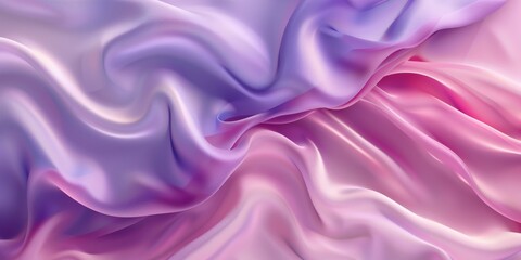 Abstract silk fabric folds, with smooth gradients of purple and pink