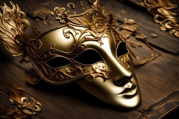 golden venetian mask