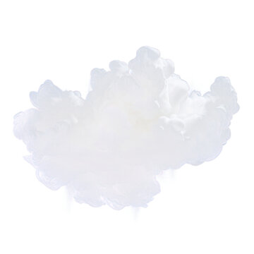 white cloud  on transparent png.