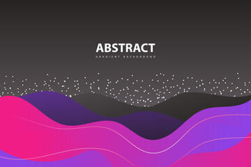 Abstract flow purple gradient space dark vector background concept