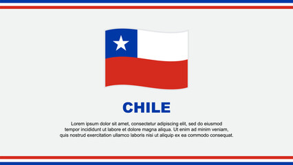 Chile Flag Abstract Background Design Template. Chile Independence Day Banner Social Media Vector Illustration. Chile Design