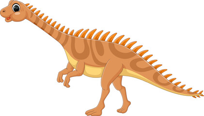 Cartoon ignavusaurus dinosaur on white background
