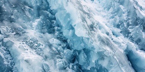 Icy glacier texture, with deep cracks and crevices in shades of white and pale blue, embodying the beauty of frozen landscapes