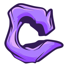 C Graffiti Font. Typography Graffiti Hiphop. Rap Font