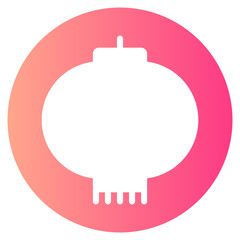 chinese lantern gradient icon