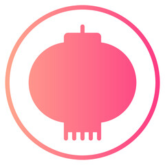 chinese lantern gradient icon