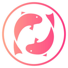 koi fish gradient icon