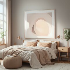 Style loft interior with gray armchair on cozy wall.3d rendering