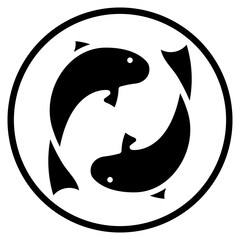koi fish glyph icon
