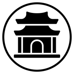 pagoda glyph icon