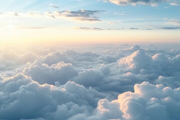 Beautiful clouds panorama of clouds above the clouds - obrazy, fototapety, plakaty