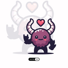 [ MEIJICRAFT ] Silhouette Valentine Day Of Dragon Monster Mascot Logo Icon Illustration