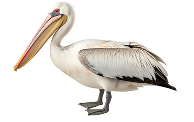 Fototapeta na wymiar Beautiful Oceanic Bird Pelican Isolated on Transparent Background PNG.