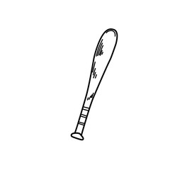 Hand Drawn Baseball Bat Doodle 