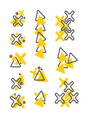 Abstract Collection of Memphis Shape Elements