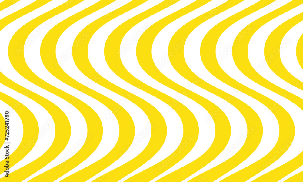 Poster abstract repeatable seamless yellow vertical smooth wave line pattern.