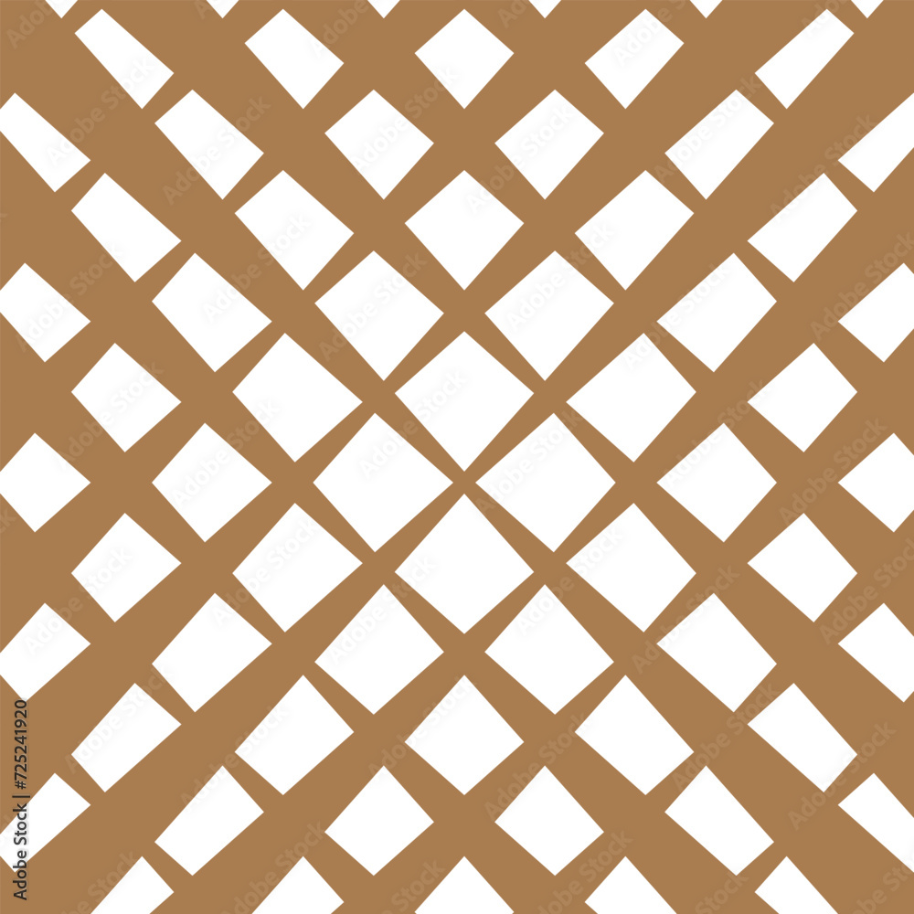 Poster abstract repeatable seamless brown cross line pattern.