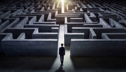 ビジネスマンと迷路