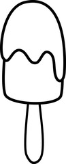 ice cream stick cartoon lineart