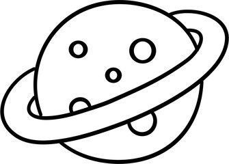 planet cartoon lineart